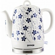 KettleGorenjeK10C,ceramic,1630W,1l,concealedheatingelement,360°swivelbase,White