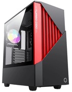 CaseATXGAMEMAXContacCOC,w/oPSU,1x120&1x140mmARGBfan,TG,2xUSB3.0,RGBHUB,Black/Red