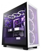 CaseATXNZXTH7Flow,2xUSB3.2,1xType-C,2x120mm,TemperedGlass,MeshFreont,White/Black