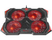 GenesisOXID250LaptopCoolingPad,upto17.3",4coolers140mmRedLEDbacklight,2xUSB2.0,Black