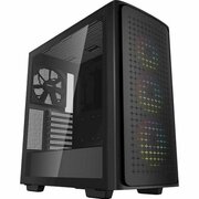 DEEPCOOLCK560ATXCase,withSide-WindowTemperedGlassSide,withoutPSU,Tool-less,Pre-InstalledFans:Front3X120mm,Rear1X140mm,2xUSB3.,1xTypeC/Audio,Black