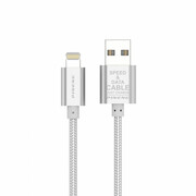 PinengPN-305Silver,LightningSpeed&DataChargingCablewithNylon
