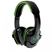 HeadsetGamingEsperanzaRAVENEGH310G,Green,2xminijack3.5mm,Drivers40mm,Volumecontrol,Cablelength2m,Weight220g