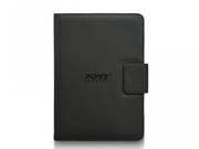PORTUniversalTabletCase8/9"-MUSKOKAUNIVERSAL8/9"-Black/Insidesize:231x158x13mm-UniversalHookSystem(UHS)tosecuretablet,AdjustableVideoPosition,MagneticFlap,Fabric:PULeather/FlossLining