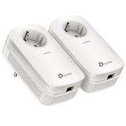 TP-LINKTL-PA8010PKit,AV1300PowerlineAdapterStarterKitwithACPassthrough,2x2MIMO,Beamforming,1300MbpsPowerlineDatarate,1GigabitLANPort,HomePlugAV2,GreenPowerline,PlugandPlay,PairButton,Range300metersinhouse