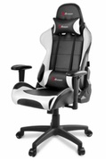 Gaming/OfficeChairAROZZIVeronaV2,Black/White,PULeather,maxweightupto100-105kg/height160-180cm,Recline165°,1DArmrests,HeadandLumbercushions,MetalFrame,Nylonwheelbase,GasLift4class,Smallnyloncasters,W-25.5kg