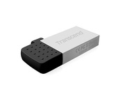 ФлешкаTranscendJetFlash380,64GBUSB2.0/Micro-USB,Silver,MetalCase