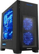 CasemATXGAMEMAXH603-1U3,Black,w/oPSU,TransparentPanel,Rear12cmBlueLEDfanChassis:0.6mmmixed,BlackpaintinginteriorFrontUSBPorts::::USB2.0x1+USB3.0x1FrontAudioJackets:::HD_AUDIOwithVGACardFixUnitDriveBays5.25''e