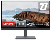 27"LENOVOL27Q-35,Gray,VA,2560x1440,75Hz,FreeSync,4ms,350cd,CR4000:1,HDMI+DP+AudioOut,Spkrs