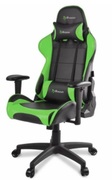 Gaming/OfficeChairAROZZIVeronaV2,Black/Green,PULeather,maxweightupto100-105kg/height160-180cm,Recline165°,1DArmrests,HeadandLumbercushions,MetalFrame,Nylonwheelbase,GasLift4class,Smallnyloncasters,W-25.5kg