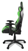 Gaming/OfficeChairAROZZIVeronaV2,Black/Green,PULeather,maxweightupto100-105kg/height160-180cm,Recline165°,1DArmrests,HeadandLumbercushions,MetalFrame,Nylonwheelbase,GasLift4class,Smallnyloncasters,W-25.5kg