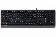KeyboardA4TechFK10,MultimediaHotKeys,LaserInscribedKeys,SplashProof,Black/Grey,USB