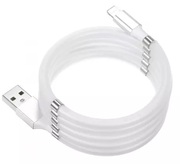 HelmetCableUSBtoLightningWithMagneticOrganizer1m,White