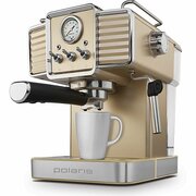 CoffeeMakerEspressoPolarisPCM1538E,Poweroutput1350W,watertankcapacity1,5L,suitableforcoffeepowder,pumppressure15bar,2-cup-function,white