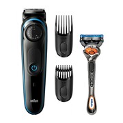 "TrimmerBraunBT3240,uni,rechargeablebatteryoperation(operatingtime80minutes,chargingtime8hours),39cuttinglengths,2attachment,black"