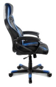 Gaming/OfficeChairAROZZIMilano,Black/Blue,PULeather,maxweightupto90-95kg/height160-180cm,TiltAngle12°,FixedArmrests,Lumbarcushion,WoodFrame,Nylonwheelbase,GasLift4class,Smallnyloncasters,W-20.5kg