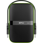 2.5"ExternalHDD2.0TB(USB3.2)SiliconPowerArmorA60,Black/Green,MIL-STD810GMethod516.6ProcedureIV,IPX4waterproof