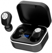 PlatinetBluetoothV5.0EarphonesTWS+ChargingStationStardustBlack[45585]