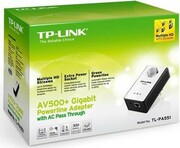 TP-LINKTL-PA551,PowerlineEthernetAdapter,500Mbps,MultipleHDIPTVStreams,w/ACPassThrough,PlugandPlay,SinglePack