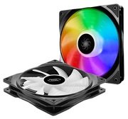 140mmCaseFan-DEEPCOOL"CF140-2IN1"2xA-RGBLED140x140x26mm,500-1200rpm,<19.8~24dBa,64.13CFM,HydroBearing,4Pin,PWM,12VRGB4-pinport