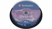 VerbatimDataLifePlusDVD+RAZO4.7GB16XMATTSILVERSURFAC-Spindle10pcs.