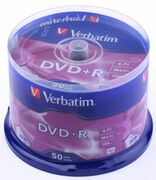 VerbatimDataLifePlusDVD+RAZO4.7GB16XMATTSILVERSURFAC-Spindle50pcs.