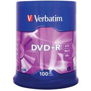 VerbatimDataLifePlusDVD+RAZO4.7GB16XMATTSILVERSURFAC-Spindle100pcs.