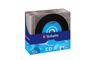 VerbatimDataLifePlusCD-RAZO700MB52XVINYLSURFACE-SlimCase10pcs.