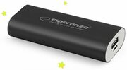 4400mAhPowerBank-EsperanzaEMP105K,Black,Powercapacity:4400mAh,PortableBatteryChargerwithUSBoutputsocket,FourLEDPowercapacityindicators,Outputpower:5V/1A
