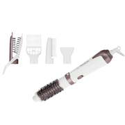 "HairHotAirStylerROWENTACF7830F0,1200W,onisationforhydration,shineandanti-staticeffect,2levelsofair/temperatureoutput,5attachments:roundhairstylingbrush(38mmdiameter),hairconcentratoradaptorforhairstyling,straighteningb