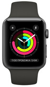 Смарт-часыAppleWatchSeries3,38mm,SpaceGreyAluminiumCase,SportBand,Grey