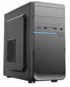 CasemATX500WHPCD-08,2xUSB2.0,Black/Blue,ATX-500W-12cm
