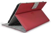 PORTUniversalTabletCase10.1"-PHOENIXIVUNIVERSAL10.1"-Red/Insidesize:276x190x15.6mm-DoubleElasticSystemforbetterCompatibility,AdjustableVideoPosition,MagneticFlap,Fabric:PULeather-P600/FlossLining