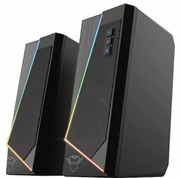 TrustGamingGXT609ZoxaRGBIlluminatedSpeakerSet,12W,StylishstereospeakersetwithRGBLightingandeasytoreachcontrols,Black