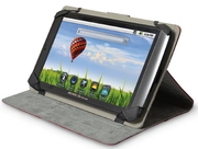 PORTUniversalTabletCase10.1"-PHOENIXIVUNIVERSAL10.1"-Red/Insidesize:276x190x15.6mm-DoubleElasticSystemforbetterCompatibility,AdjustableVideoPosition,MagneticFlap,Fabric:PULeather-P600/FlossLining