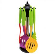 HoffmullerHTG7Наборкухоныхпренадлежностей,7предметовнаподставке(Силикон)Hoffmuler