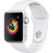 AppleWatchSeries338mmSmartwatch(GPSOnly,SilverAluminumCase,WhiteSportBand)