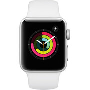 AppleWatchSeries338mmSmartwatch(GPSOnly,SilverAluminumCase,WhiteSportBand)