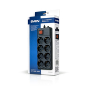 "SurgeProtector8Sockets,1.8m,SvenOptimaPro,Black,flame-retardantmaterial-http://www.sven.fi/ru/catalog/filter/optima_pro.htm"