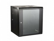 19"12UWallMountedcabinet,SN-IRON19"12U-06-045-ДС-2БГ,600?450х600,GlassDoor,Black