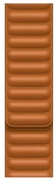 StrapAppleWatch41mmGoldenBrownLeatherLink-M/L