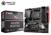 MSIB450MMORTAR,SocketAM4,AMDB450,Dual4xDDR4-3466,APUAMDgraphics,DP,HDMI,2xPCIeX16,4xSATA3,RAID,2xM.2slot,2xPCIeX1,ALC8927.1chHDA,OpticalS/PDIF,GbELAN,2xUSB3.1Gen2(Type-C&Type-A),4xUSB3.1,RGBMysticLight,mATX
