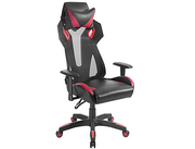 LumiGamingChairBackBreathableMechwithHeadrestCH06-8,Black/Red,HeightAdjustableArmrest,350mmNylonBase,60mmNylonCaster,100mmClass3GasLift,WeightCapacity150Kg