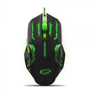 EsperanzaAPACHEMX403,OpticalMouseforprofessionalgameplayers,6D,800/1200/1600/2400DPI,illuminated,braidedcable1.5m,USB,Green