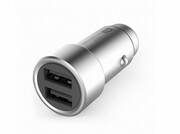 USBCarCharger-Xiaomi"MiCarCharger",Silver,Aluminumalloy,2xUSBcharger5V/2.1A(MAX3.6A),DC12/24V