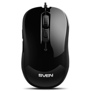 SVENRX-520S,OpticalMouse,AntistressSilent3200dpi,USB,Black