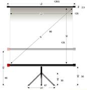 Sopar"Junior"-seriesLow-PricedTripodScreen125x125cm,mattwhite/S,6kg