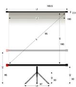 Sopar"Junior"-seriesLow-PricedTripodScreen180x180cm,mattwhite/S