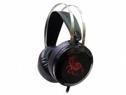 MARVO"HG9019",USBGamingHeadset,Microphone,50mmdriverunit,7.1virtualsurroundsoundwithUSBadapter,Volumecontrol,Adjustableheadband,Redillumination,Braidedcable,2.1m,Black-Red