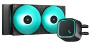 AIOLiquidCoolingDeepcoolLE500Marrs(<32.9dBA,85.85CFM,2x120mm,MarrsGreenLED1238g.)